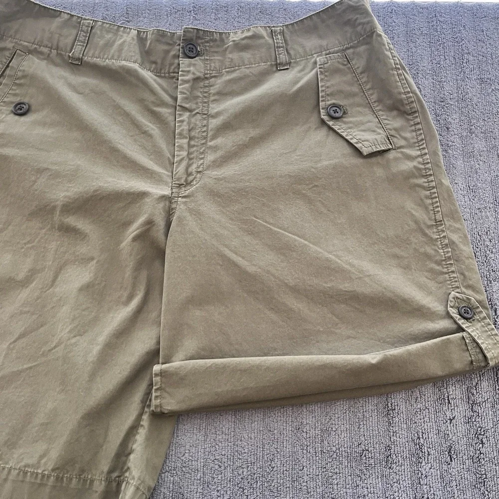 Lauren Ralph Lauren Shorts Womens 14 Olive Green Cotton Cargo Utility‎ Bermuda